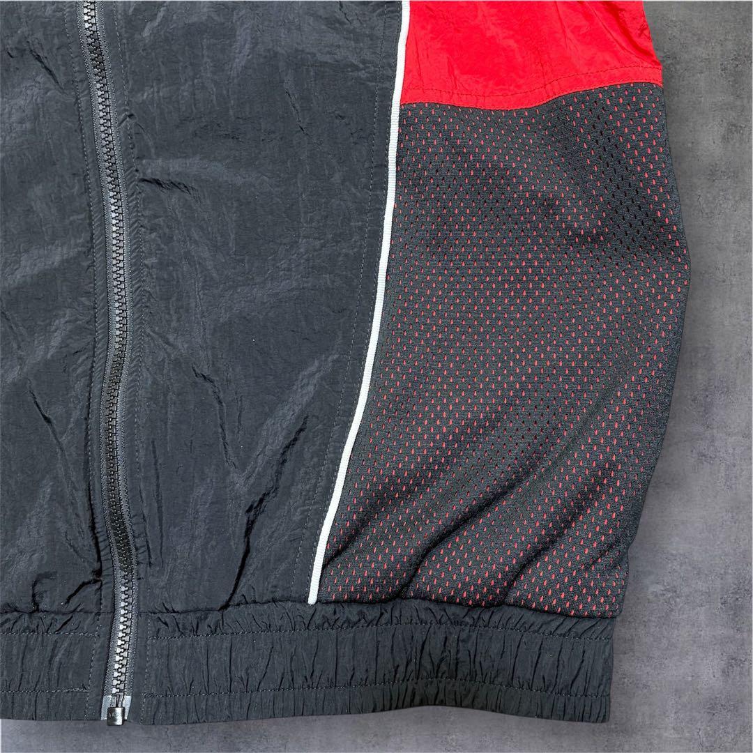海外限定 NIKE ナイキ ナイロン セットアップ 黒 赤 S