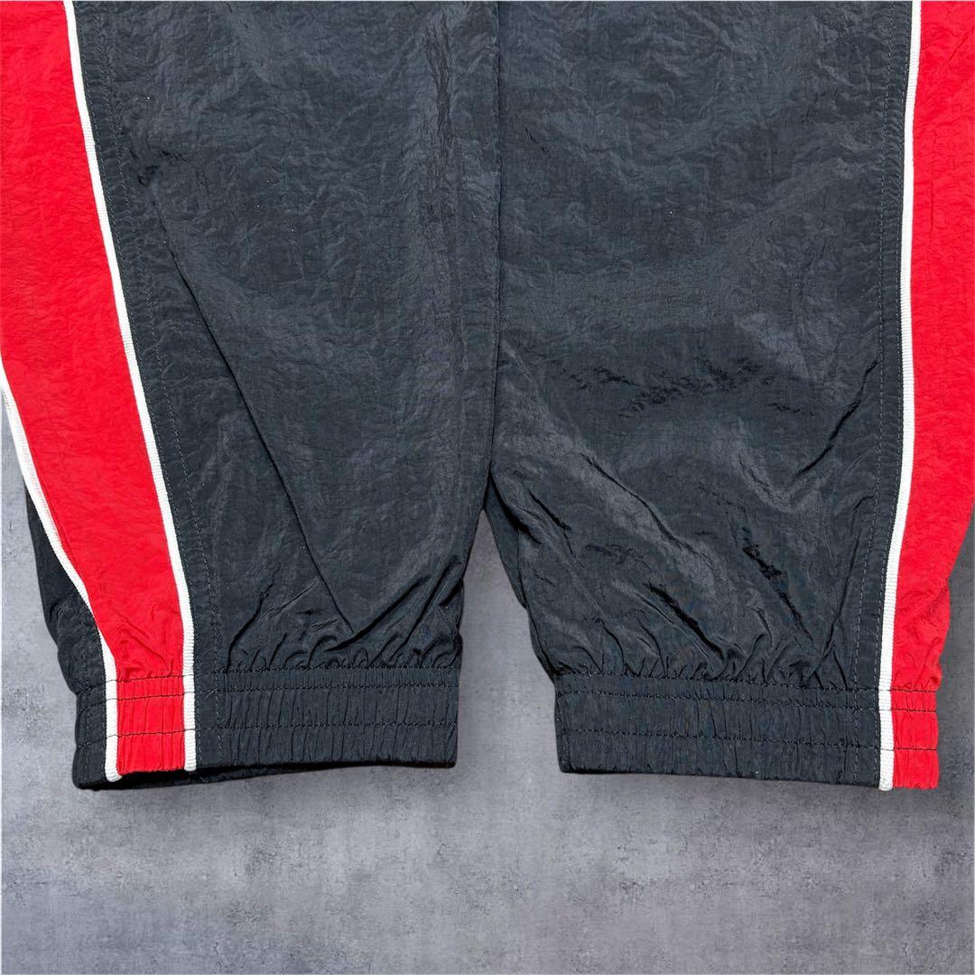 海外限定 NIKE ナイキ ナイロン セットアップ 黒 赤 S