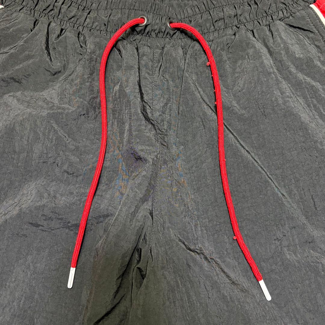 海外限定 NIKE ナイキ ナイロン セットアップ 黒 赤 S