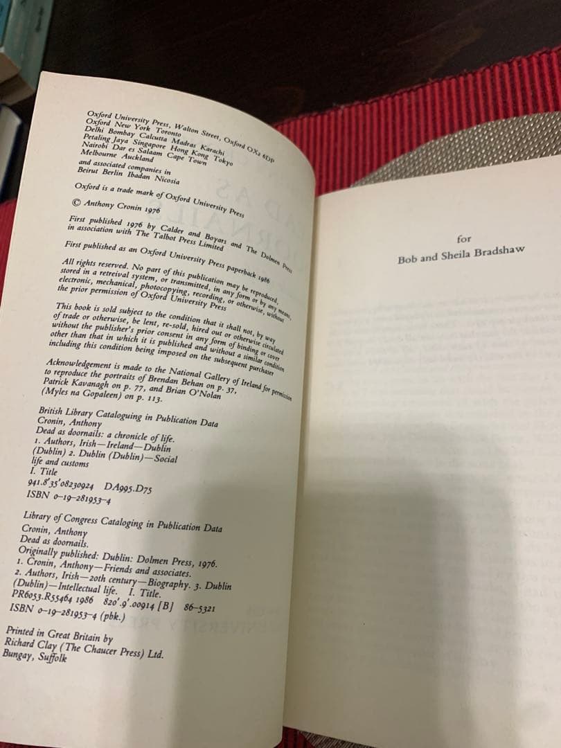 希少　DEAD AS DOORNAILS Anthony Cronin