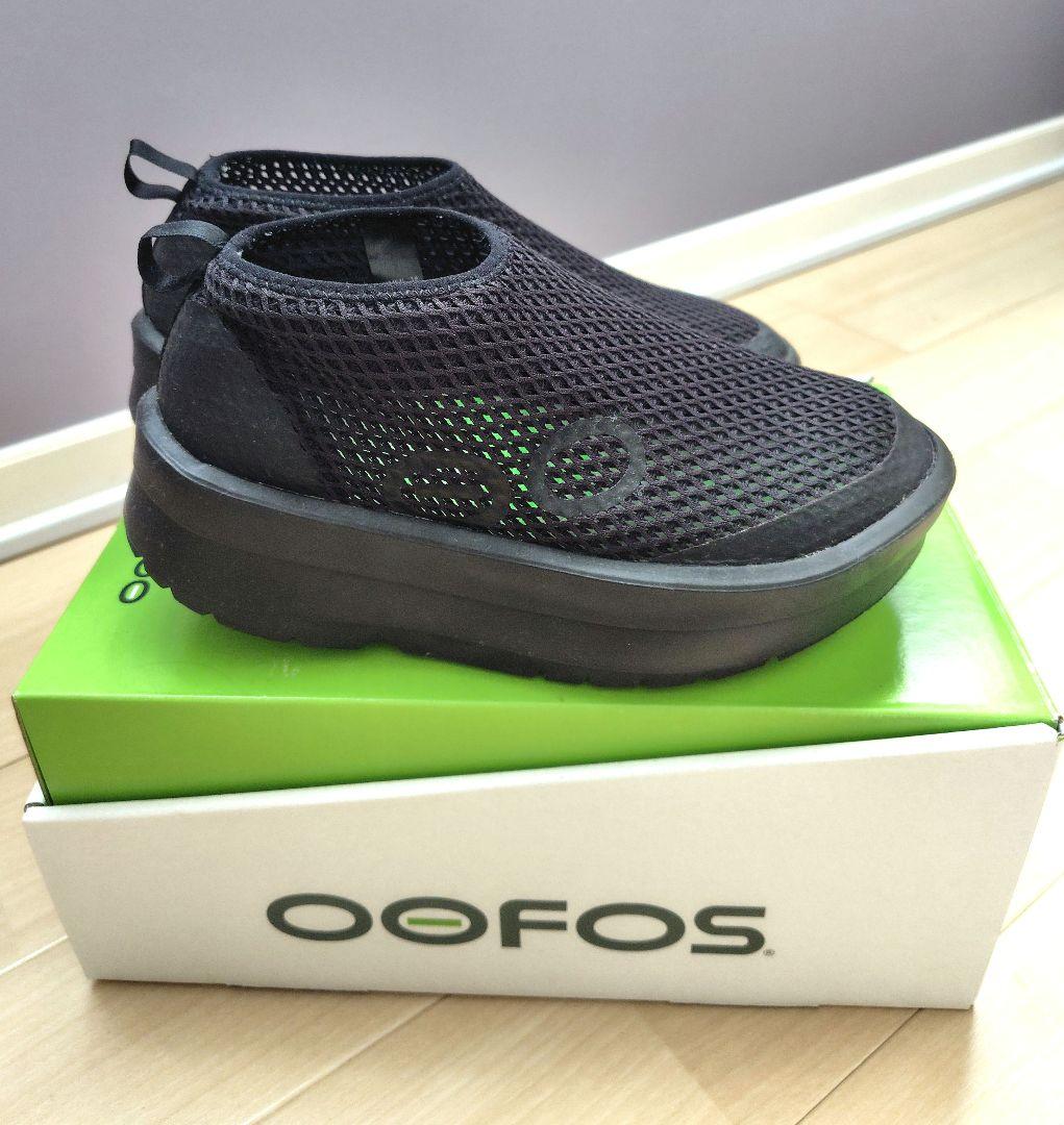 ウーフォス　OOFOS　 W7/EU38　ブラック　メッシュ　スニーカー