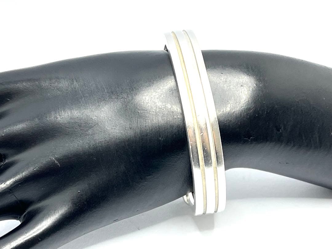 h555 希少　ヴィンテージ　ティファニー　1995 グルーブド　バングル925