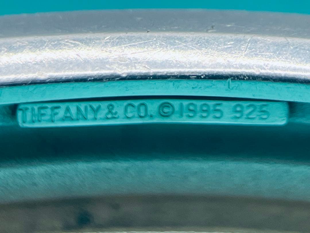 h555 希少　ヴィンテージ　ティファニー　1995 グルーブド　バングル925