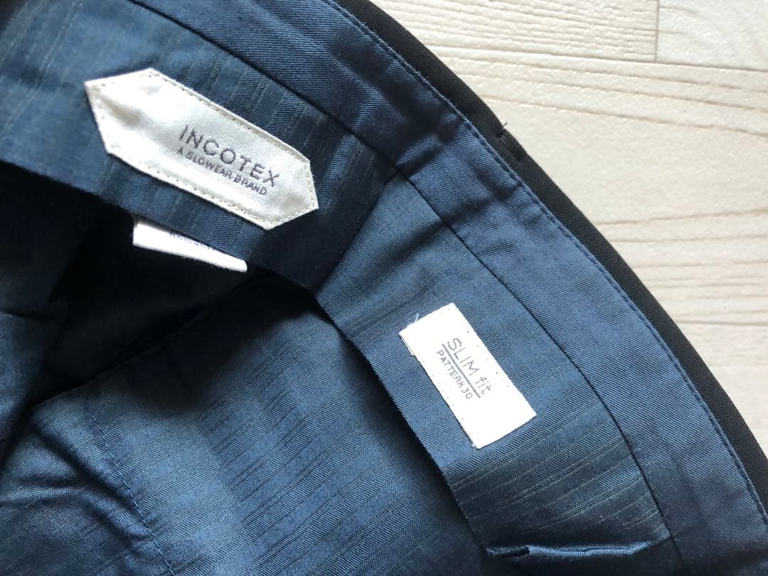 INCOTEX インコテックス　ブラック スラックス サイズ46