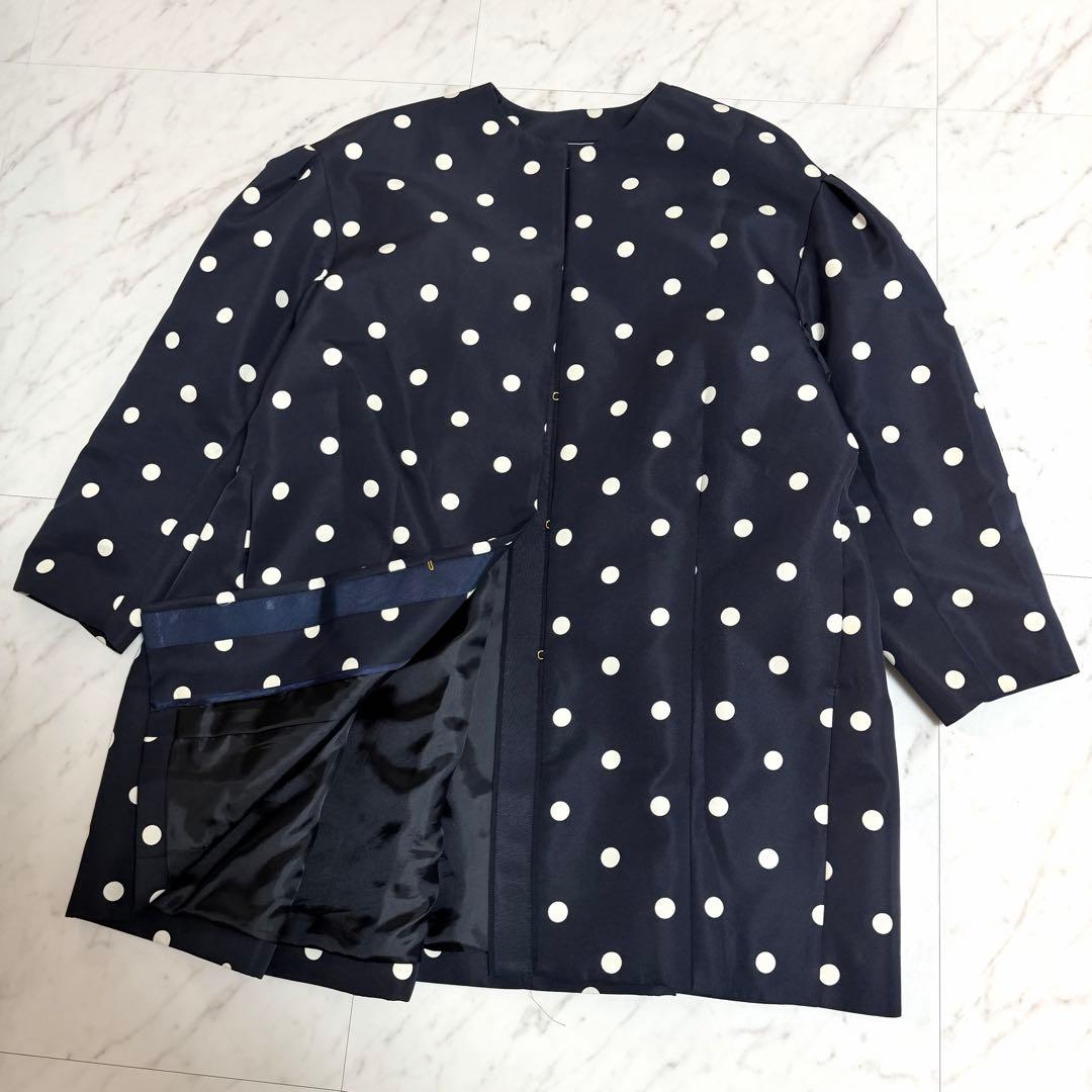 【美品】完売品✨セブンテン ドットコクーンミディアムコート ゆったり ネイビー
