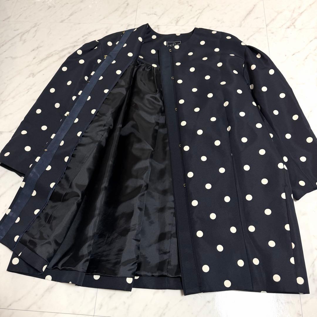 【美品】完売品✨セブンテン ドットコクーンミディアムコート ゆったり ネイビー