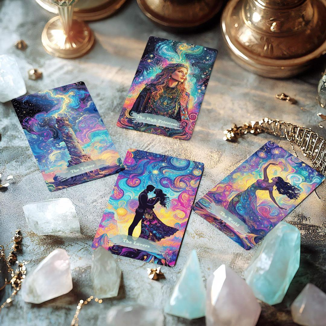 【正規品タロットカード】超美麗イラスト✨入手困難海外デッキ✨宇宙の神秘のタロット