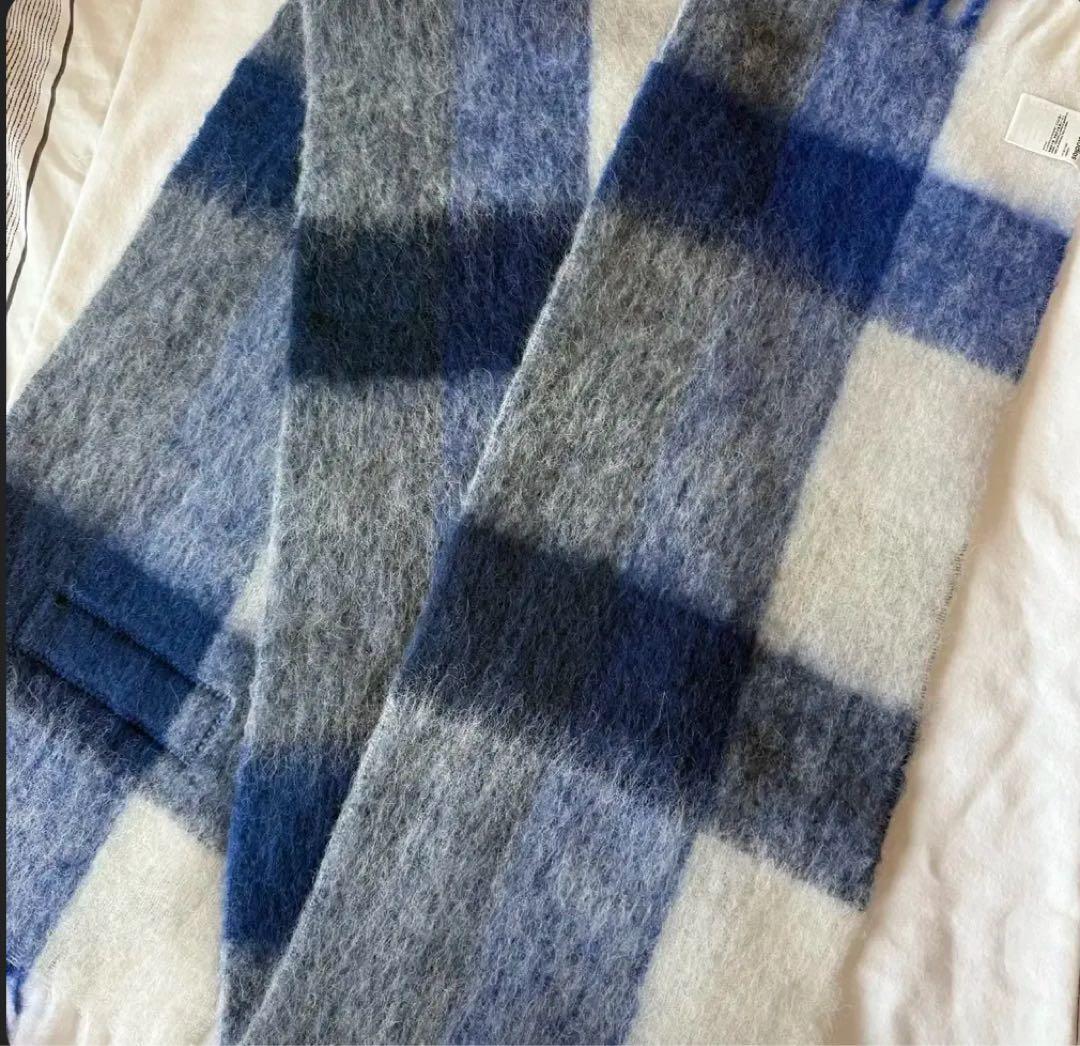 も*欄様 Acne Studios 青系マフラー ウール混合 約180cm