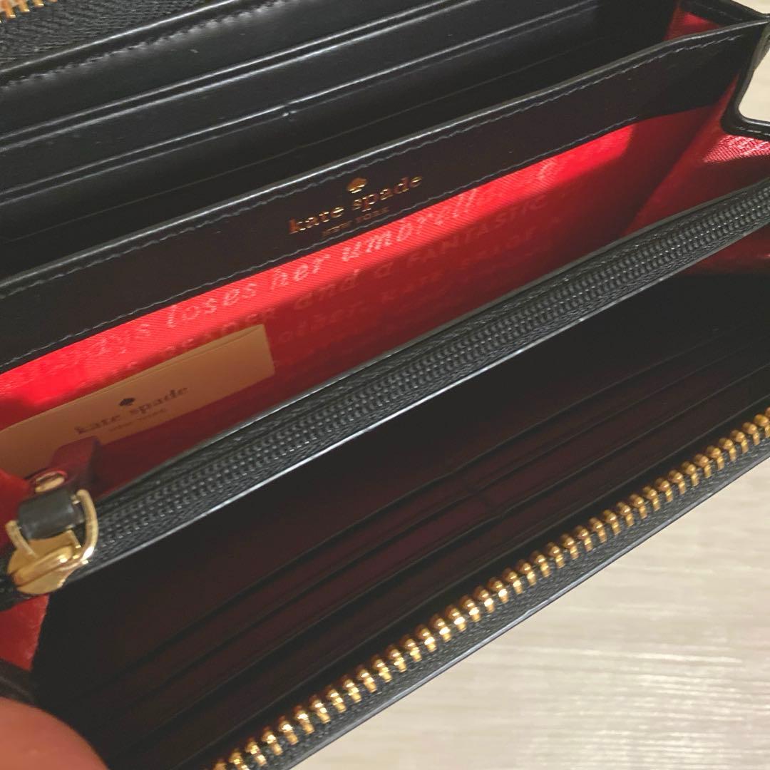 美品　Kate spade 長財布　ブラック　犬　チワワ　犬　可愛い