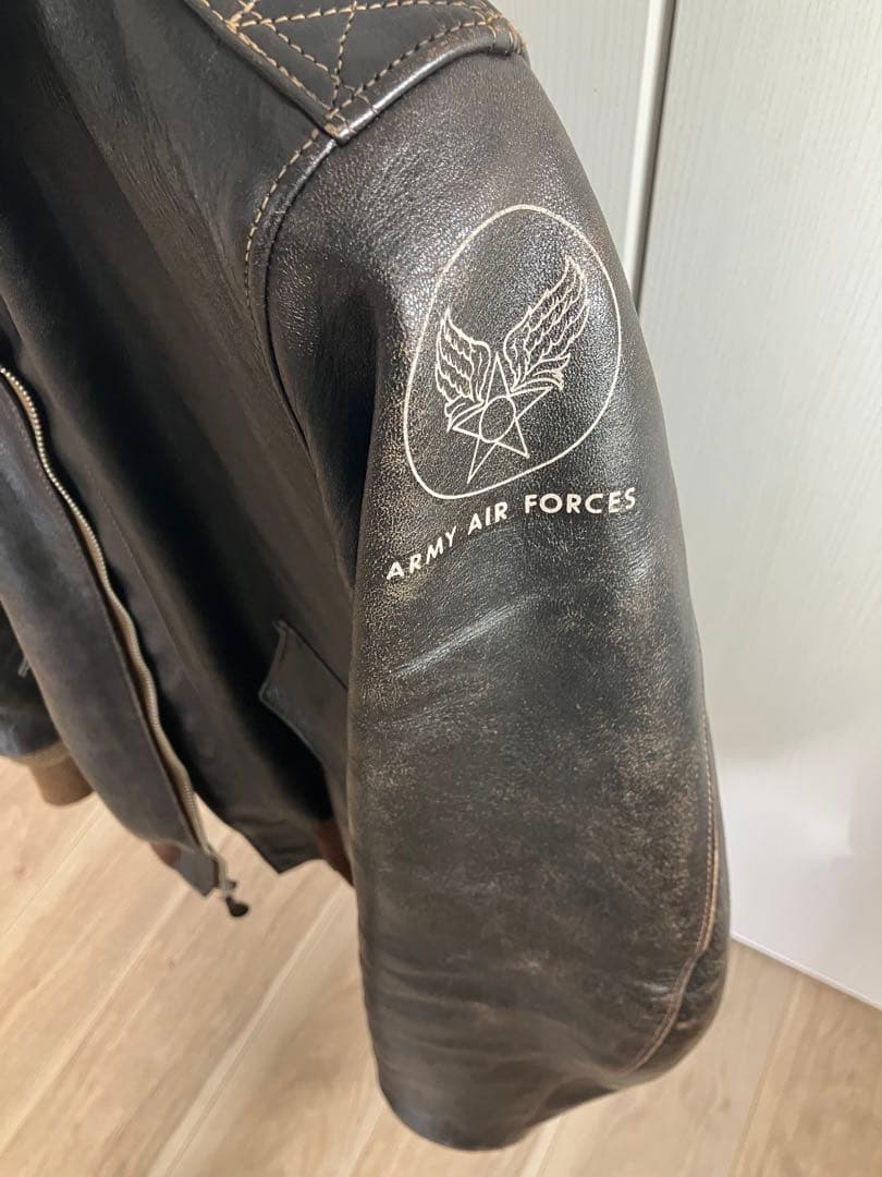 旧THE REAL McCOY'S TYPE A-2 レザージャケット 38