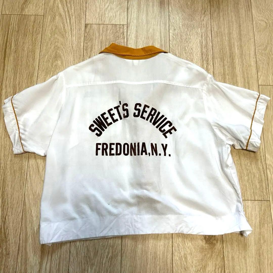 古着屋購入　ヴィンテージ　ボーリングシャツ　60s フロッキープリント