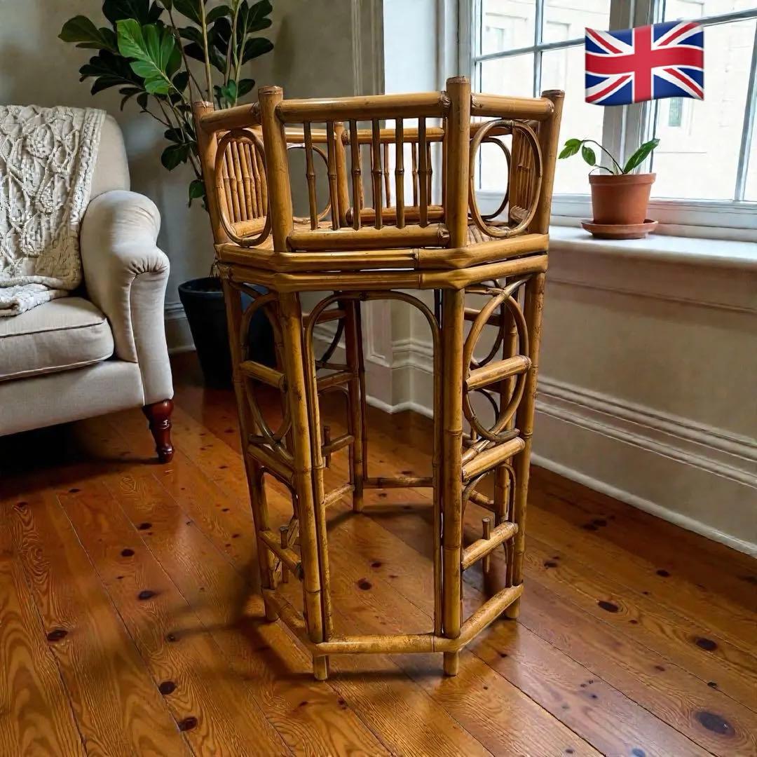 ブライトン パビリオン スタイル ランプサイドテーブル バンブー家具 英国製