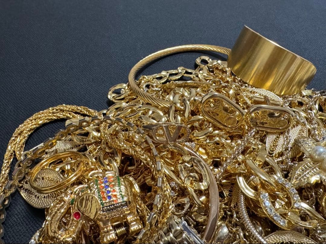 K18 SVコンビ ゴールドアクセサリー 時計 ネックレス 指輪等 まとめ売り