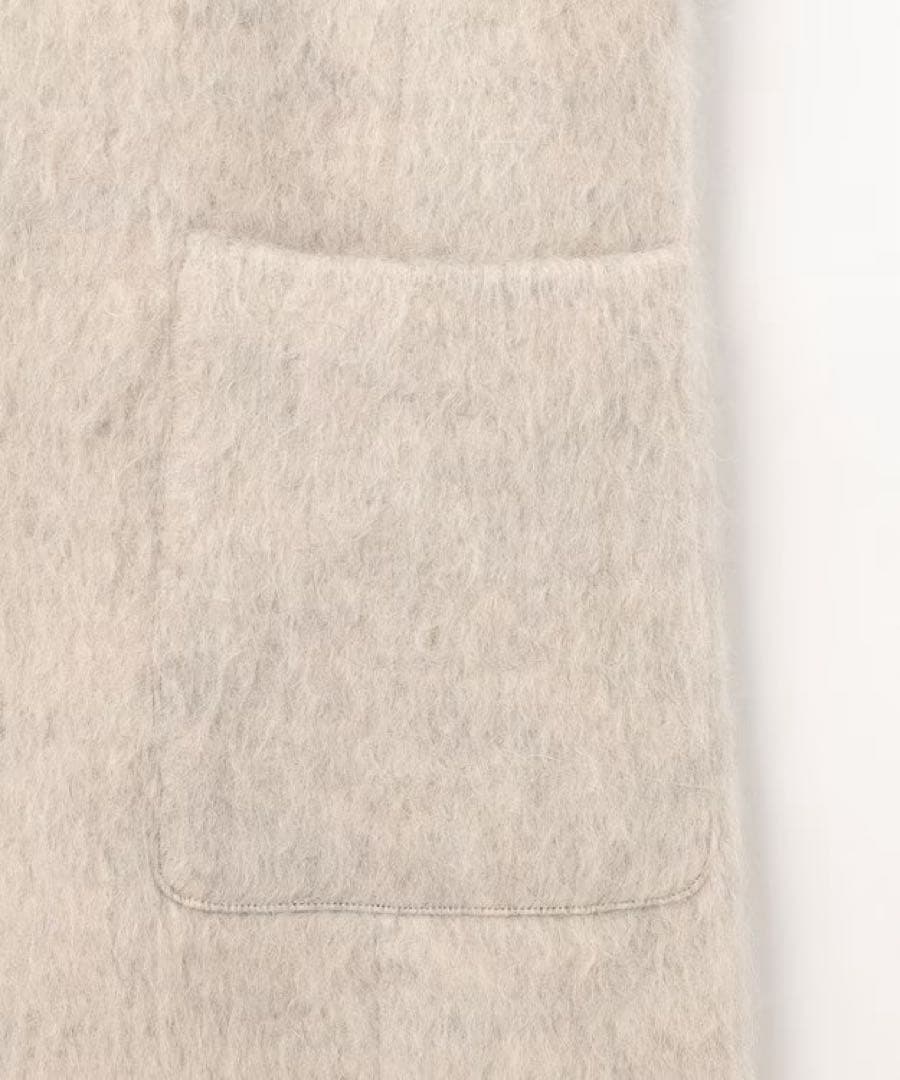 #newans✴︎ロングファーコクーンベスト　アイボリー