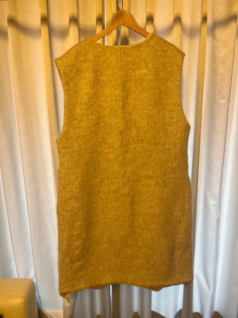 #newans✴︎ロングファーコクーンベスト　アイボリー