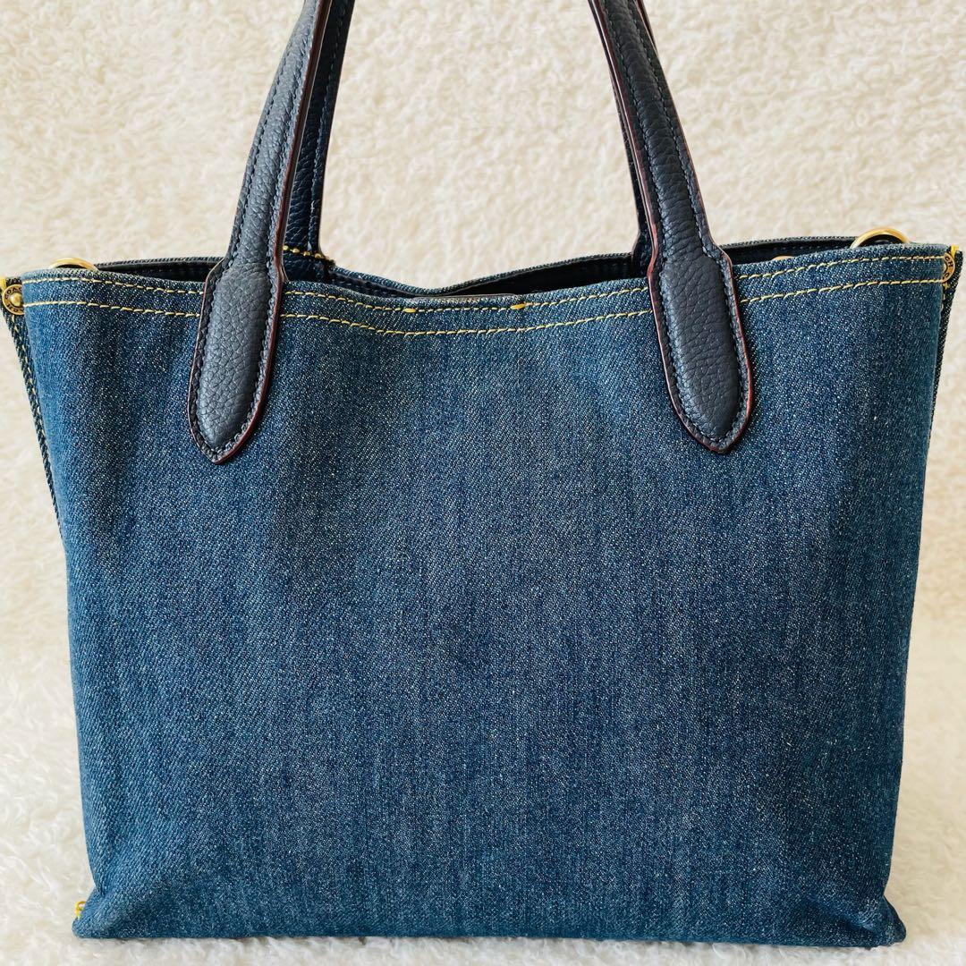【美品】COACH ハンドバッグ 2way ショルダーバッグ デニム ウィロウ
