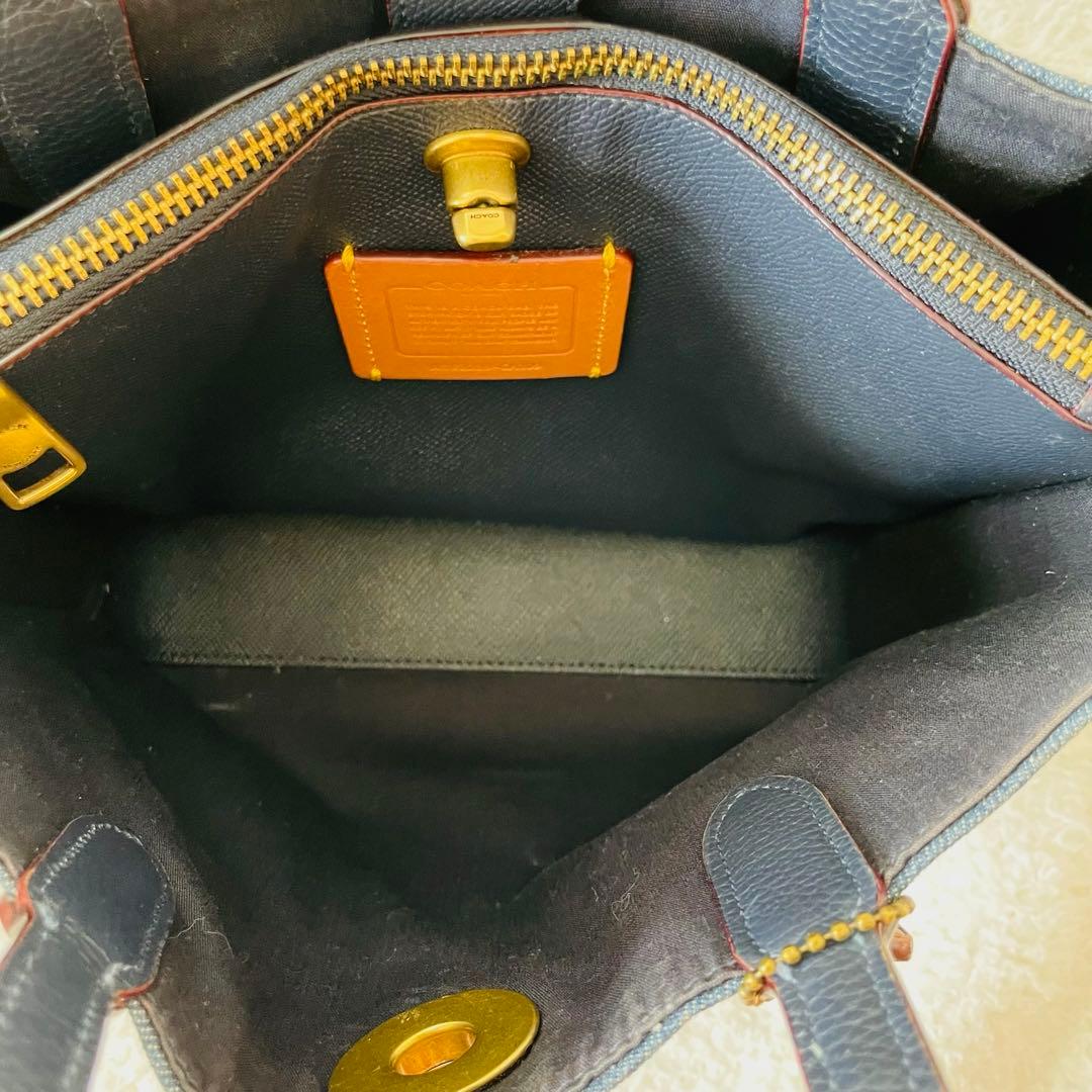 【美品】COACH ハンドバッグ 2way ショルダーバッグ デニム ウィロウ