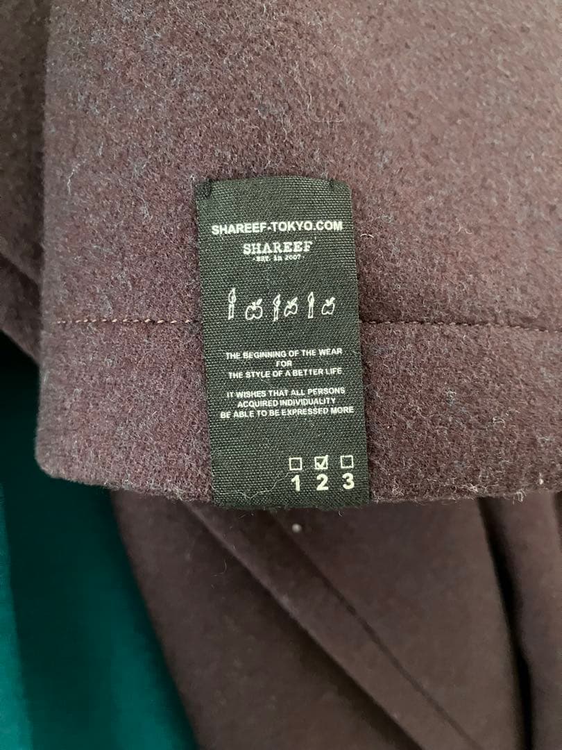 SHAREEF パープル ロングコート