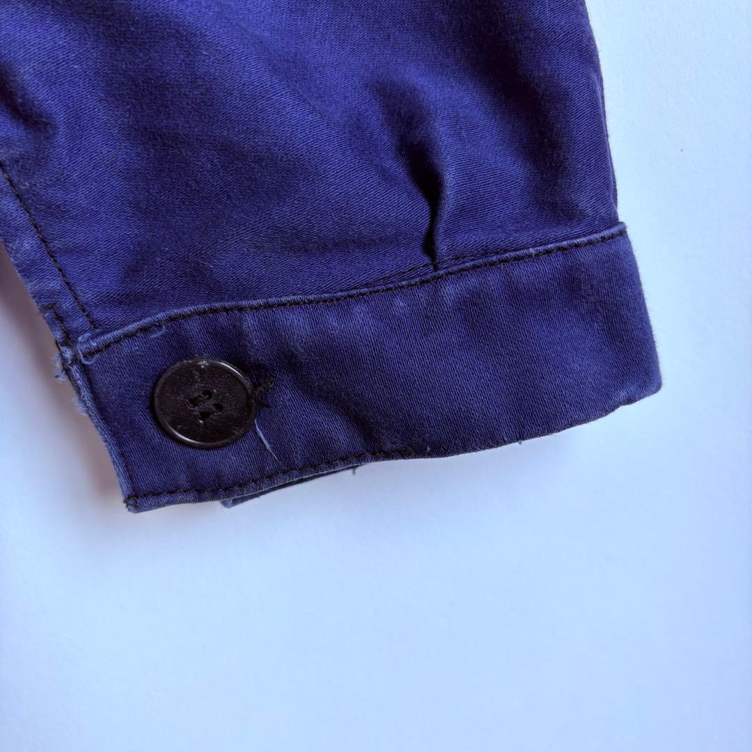 60s フレンチ モールスキンジャケット カバーオール ワークジャケット ブルー