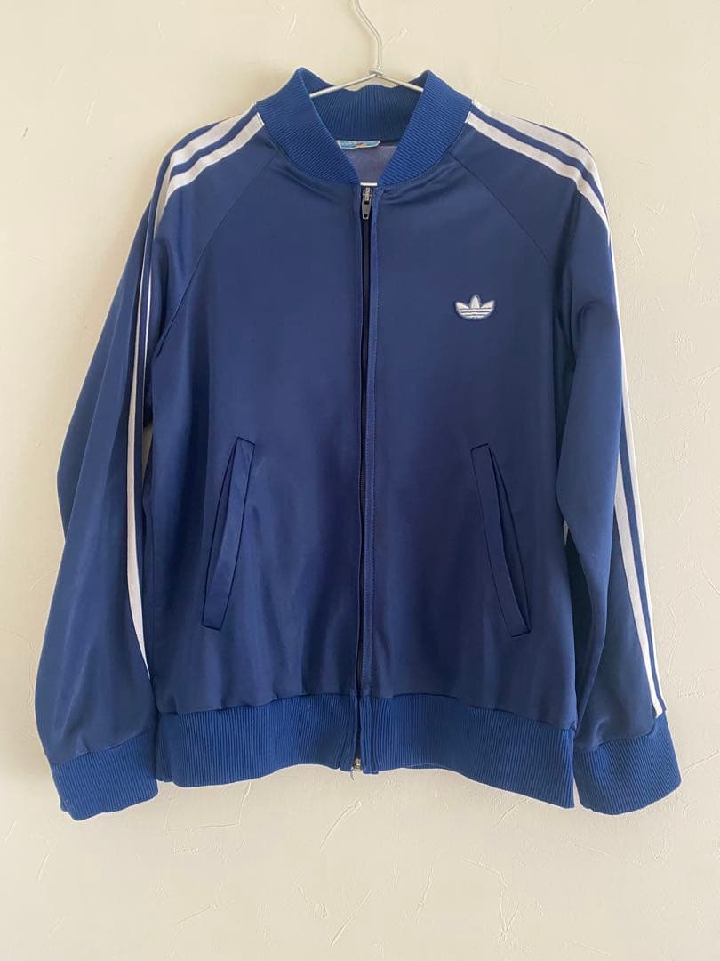 70's adidas トラックジャケット　ネイビー　希少　西ドイツ