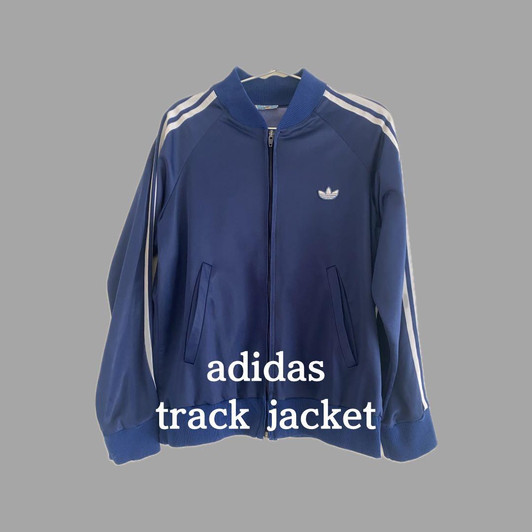 70's adidas トラックジャケット　ネイビー　希少　西ドイツ