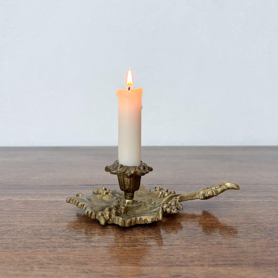 【ドイツ 真鍮製の葡萄キャンドルスタンド】ヴィンテージ