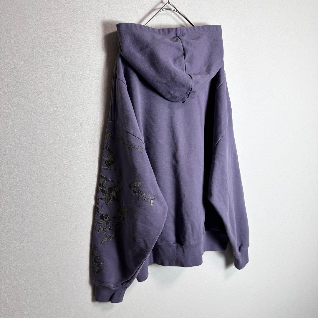【希少】ドリスヴァンノッテン　パーカー　プルオーバー　花柄　刺繍　パープル　S