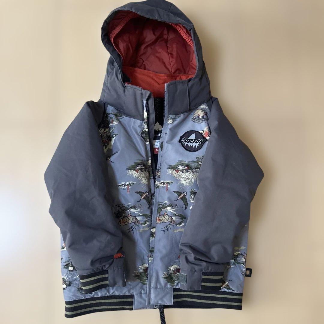 BURTON 子ども用スキーウェア グレー/オレンジ120cm