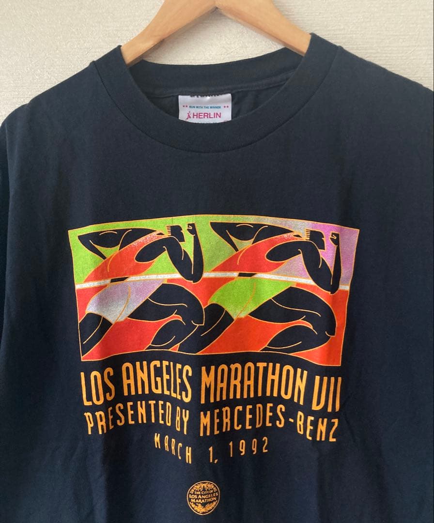レア 1992 Los Angeles Marathon Tee ベンツ