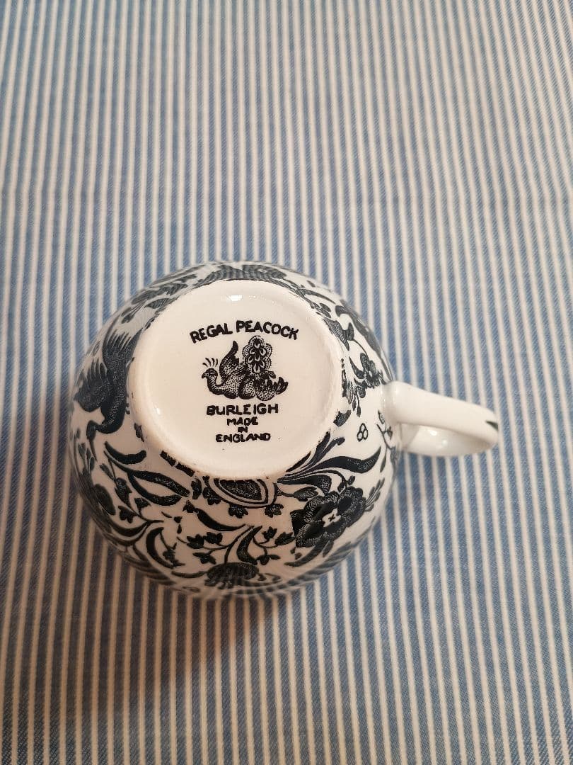 バーレイ ブラック リーガルピーコック カップ＆ソーサー+サンドイッチプレート