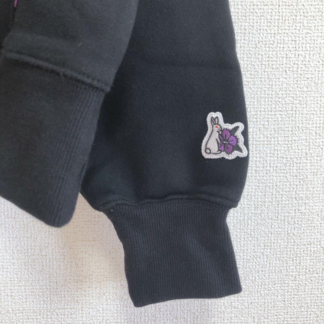 FR2 撫子 長袖パーカー 京都限定 バックプリント 希少 裏起毛 兎 BLK