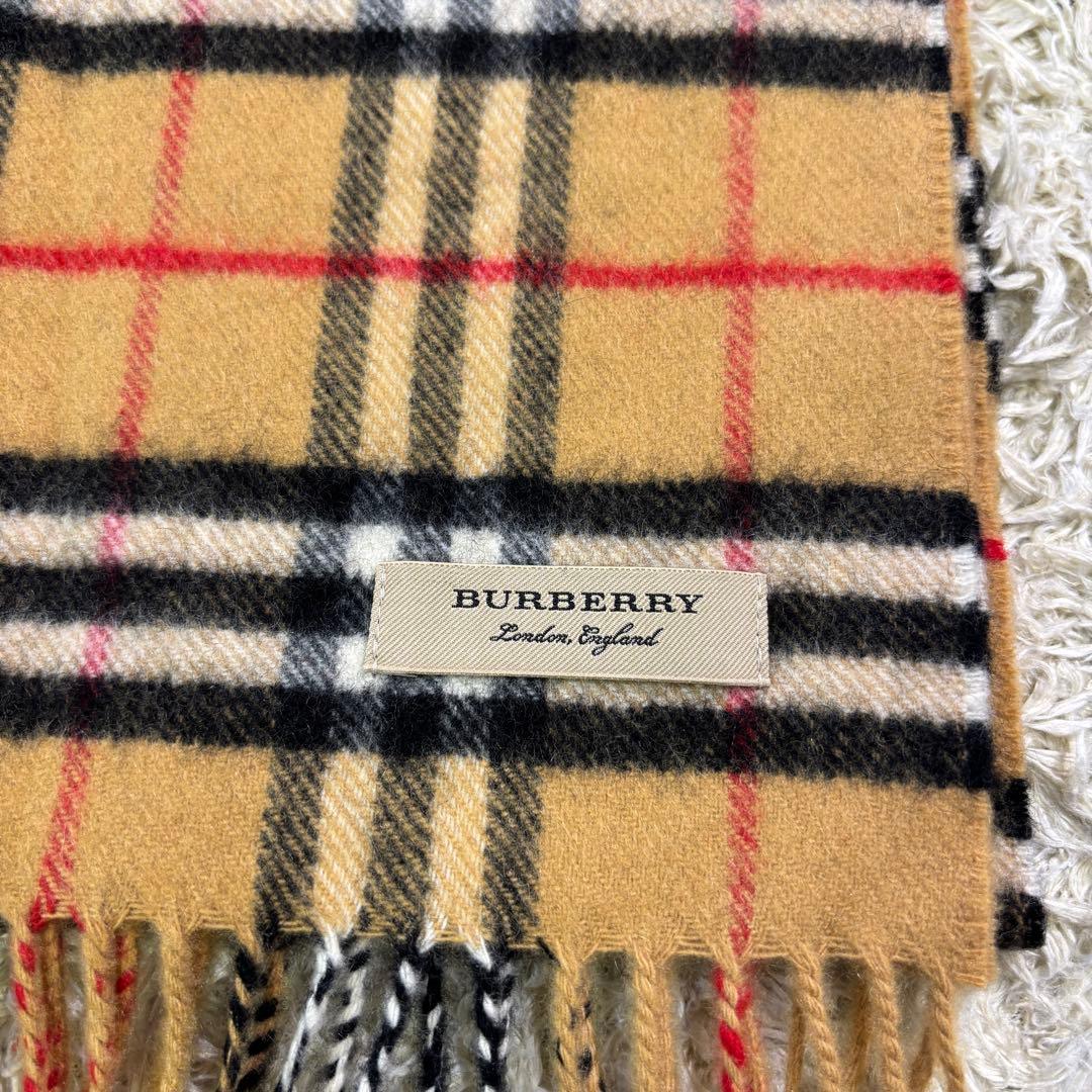 バーバリーロンドン イングランド　ノバチェック　カシミア100% マフラー