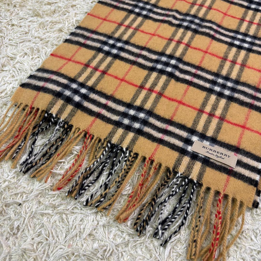 バーバリーロンドン イングランド　ノバチェック　カシミア100% マフラー