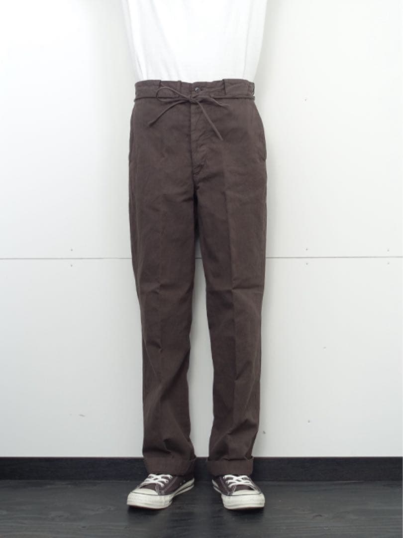 【OLD JOE 】STRING WAIST WORK TROUSER ブラウン