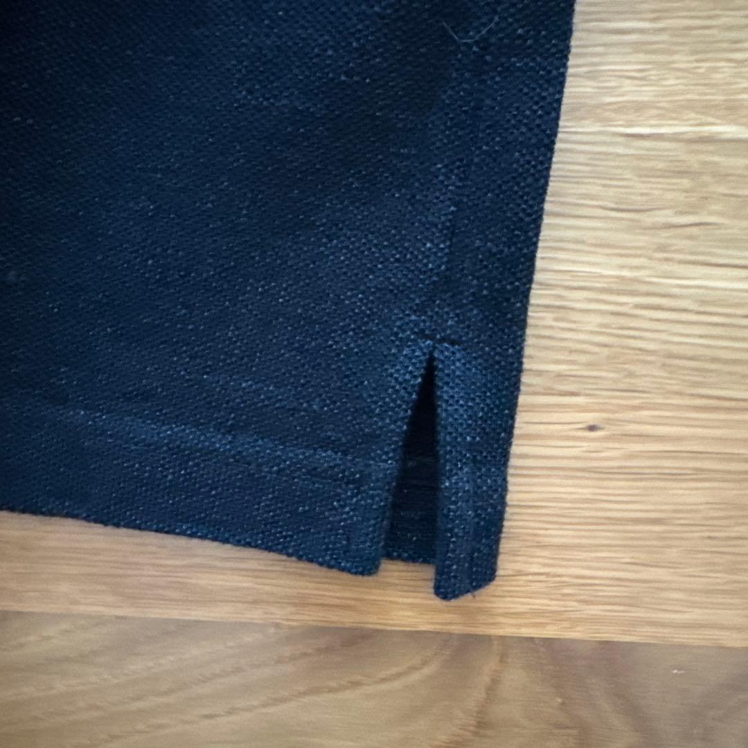 美品⭐︎45rpm メンズ　インディゴ長袖ポロシャツ　サイズ4