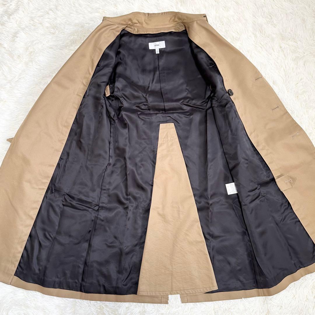 美品 HYKE ハイク トレンチコート ウールライナー付き ベージュ サイズ1