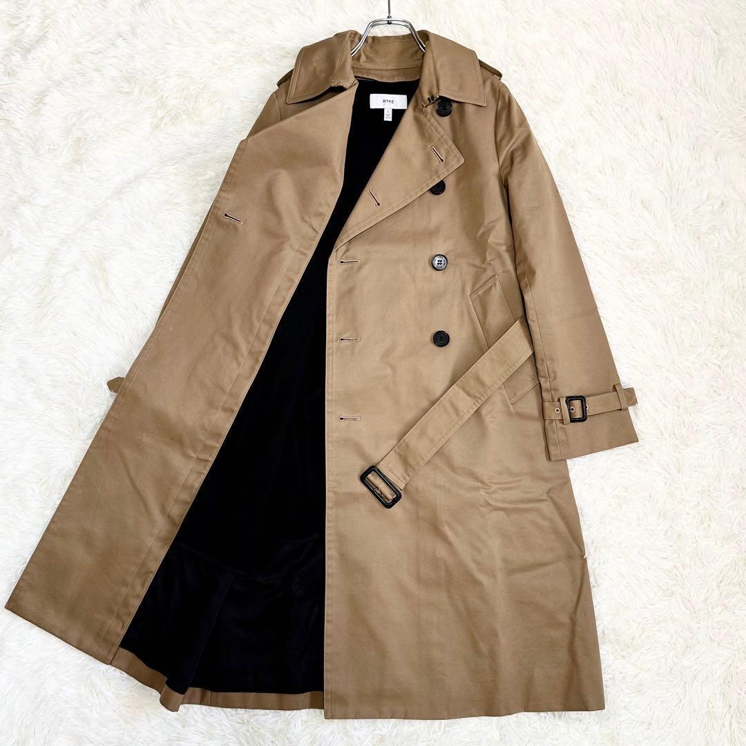 美品 HYKE ハイク トレンチコート ウールライナー付き ベージュ サイズ1