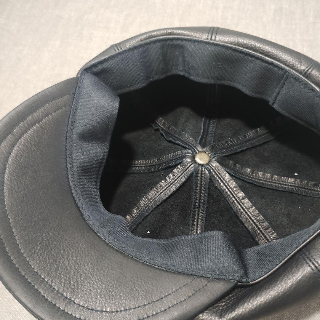 レザーキャスケット　本革　M〜L　訳あり　c014