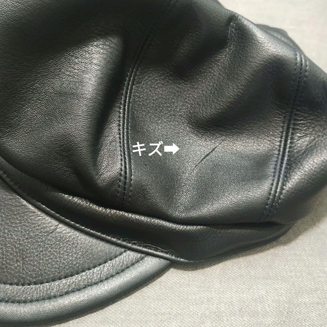 レザーキャスケット　本革　M〜L　訳あり　c014