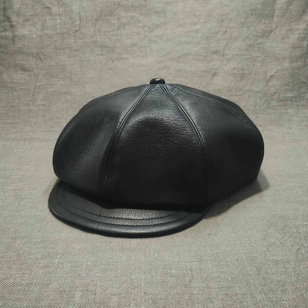 レザーキャスケット　本革　M〜L　訳あり　c014