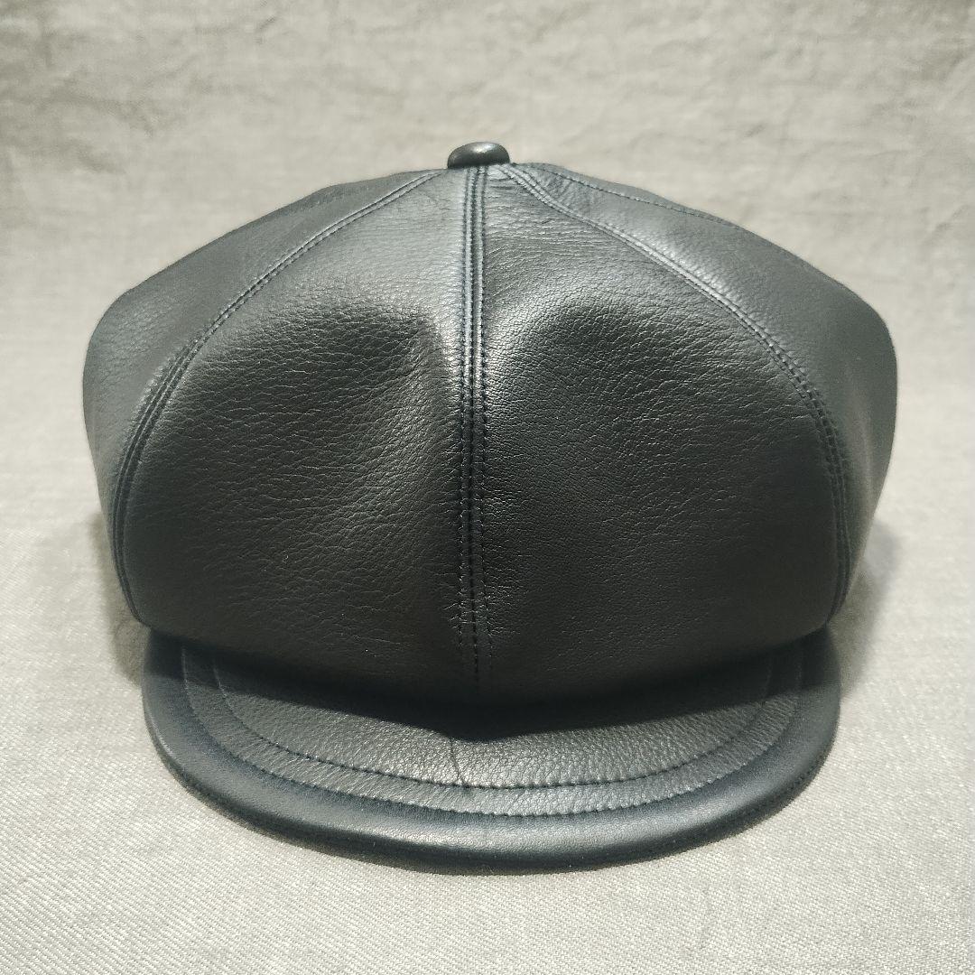 レザーキャスケット　本革　M〜L　訳あり　c014