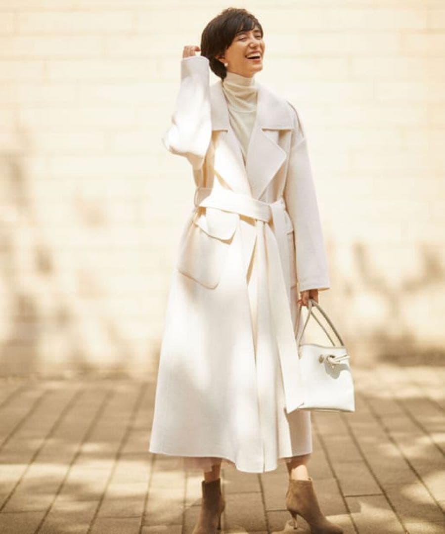 クレーターロングコート　大草直子 ウールリバーコート