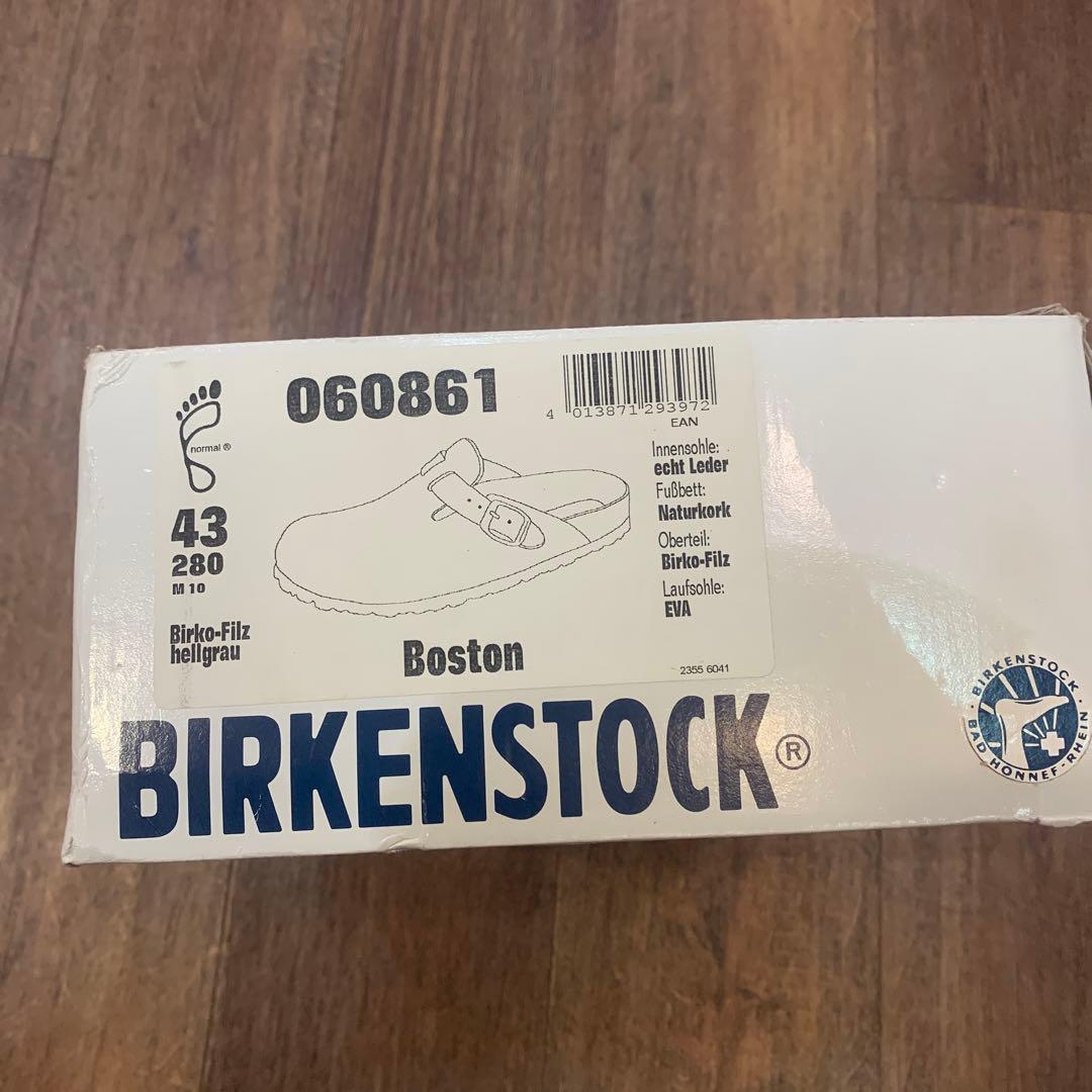 BIRKENSTOCK Boston サボサンダル 43 グレー新品未使用