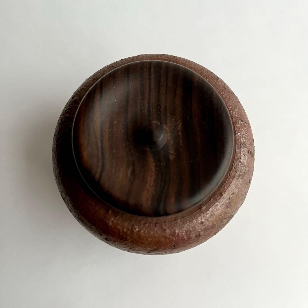 江戸期　古備前　焼締　小壺　お歯黒壺