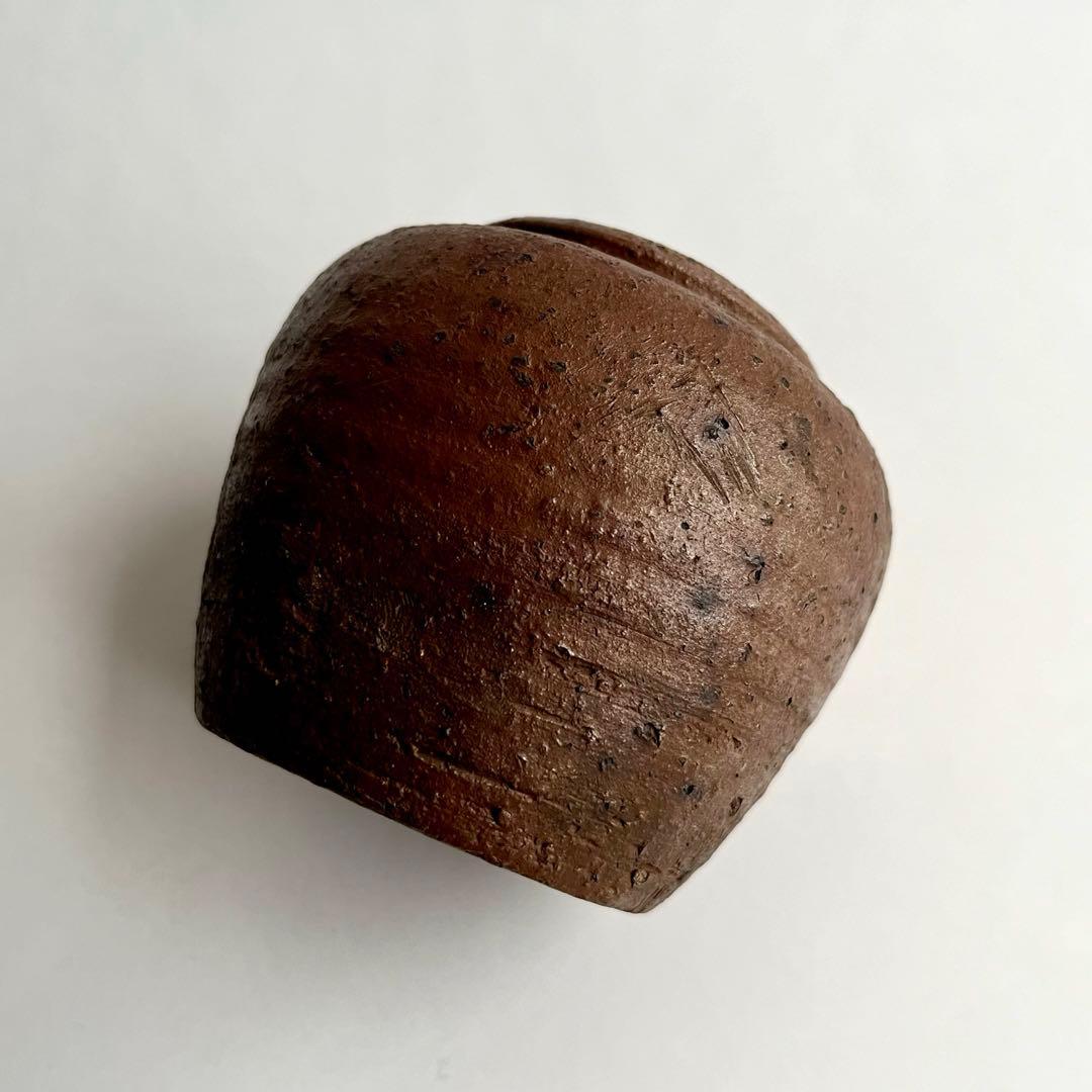 江戸期　古備前　焼締　小壺　お歯黒壺