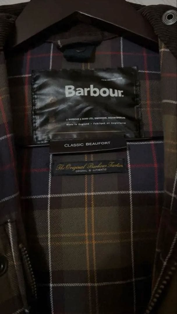 Barbour kids フードライナー付オイルドジャケット