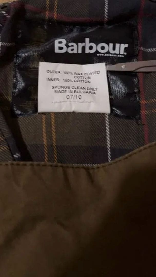 Barbour kids フードライナー付オイルドジャケット