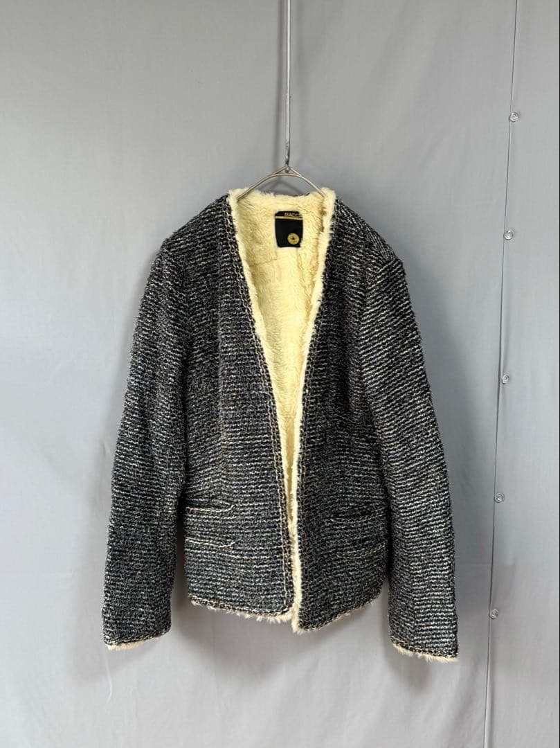 バッカ　トゥモローランド　裏ボア高級ツイードジャケット　38