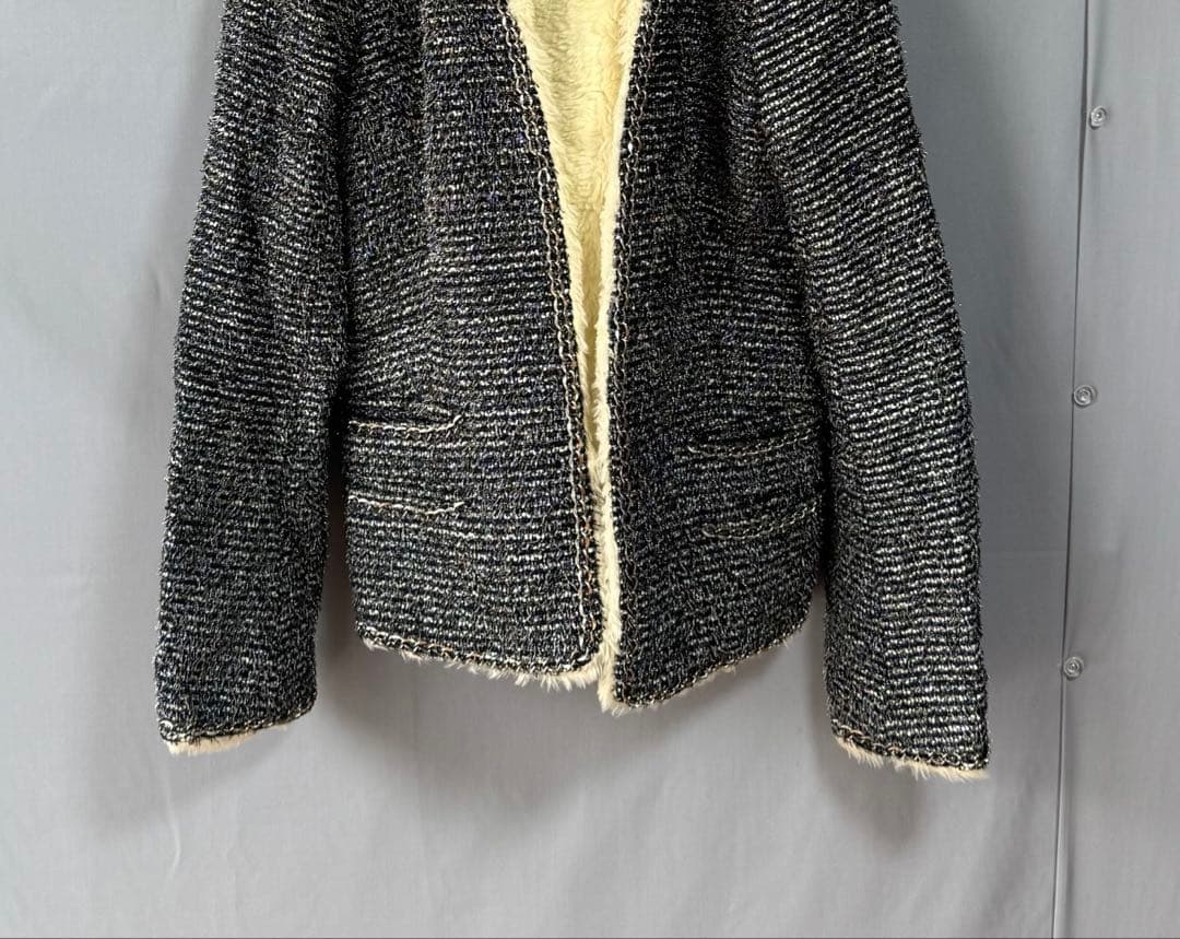 バッカ　トゥモローランド　裏ボア高級ツイードジャケット　38