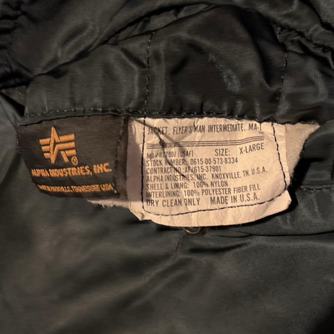 ニア商品 90s ALPHA INDUSTRIES MA-1 USA製